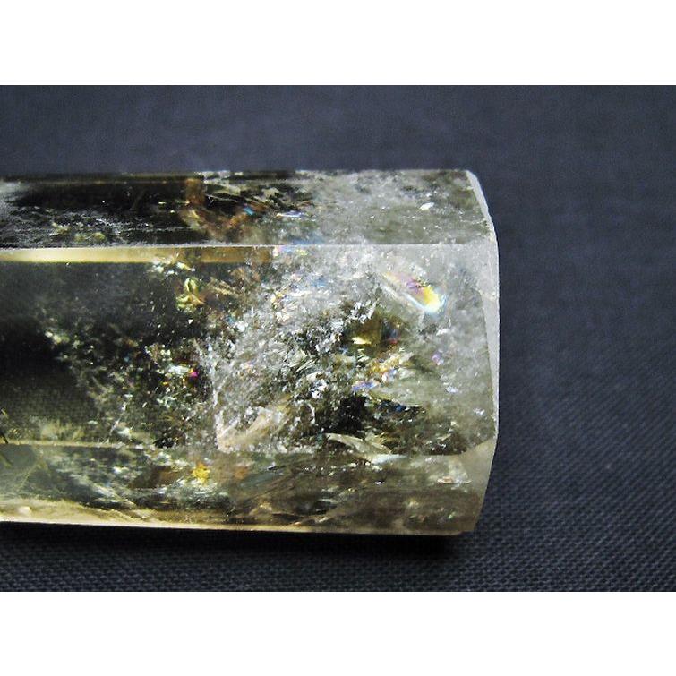 虹入りシトリン 虹入り シトリン水晶 六角柱 t98-2298 : 誠安天然石専門店 - 通販
