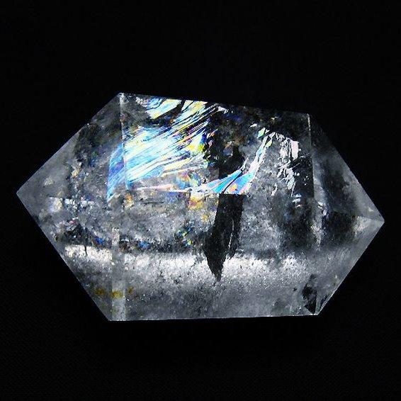 虹入り ヒマラヤ水晶ダブルポイント t98-2736 : 誠安天然石専門店