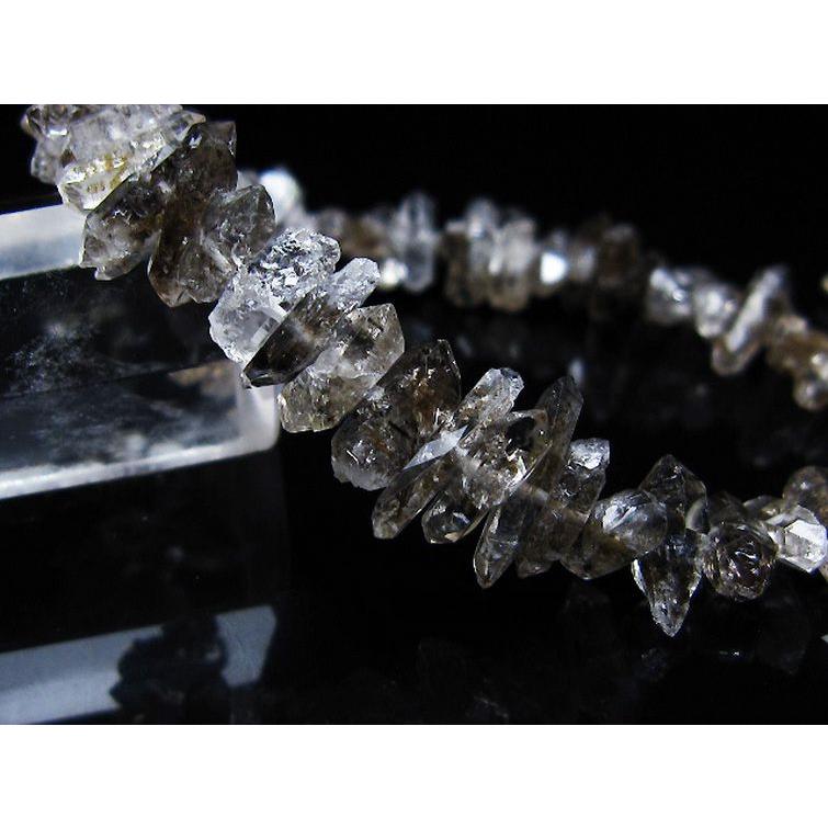 スティブナイト（輝安鉱）入り | ハーキマーダイヤモンド水晶 