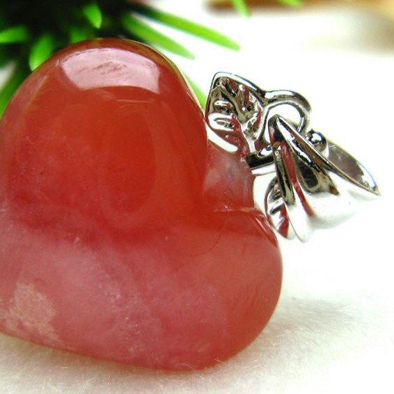 インカローズ ロードクロサイトハート ペンダント w10-124 : 誠安