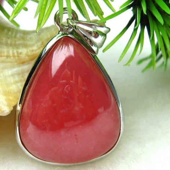 希少石　ロードクロサイト・インカローズ K18YG　ペンダントトップ ロードクロサイト（インカローズ） 稀少石（希少石）コレクション