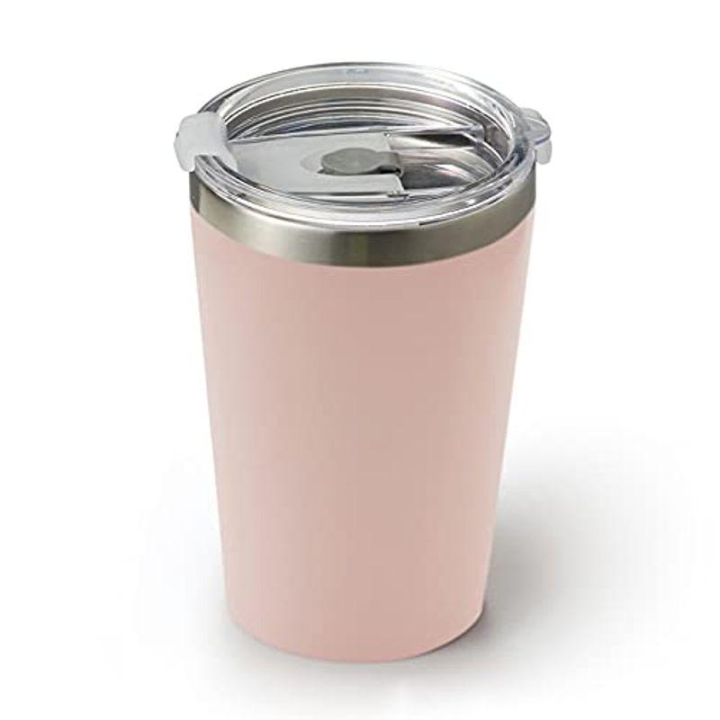 ドルチェデュオ サーモタンブラー ふた付 保温 保冷 ステンレス 真空断熱 二重構造 カップホルダー 370ml ピンク コンビニカップ カ