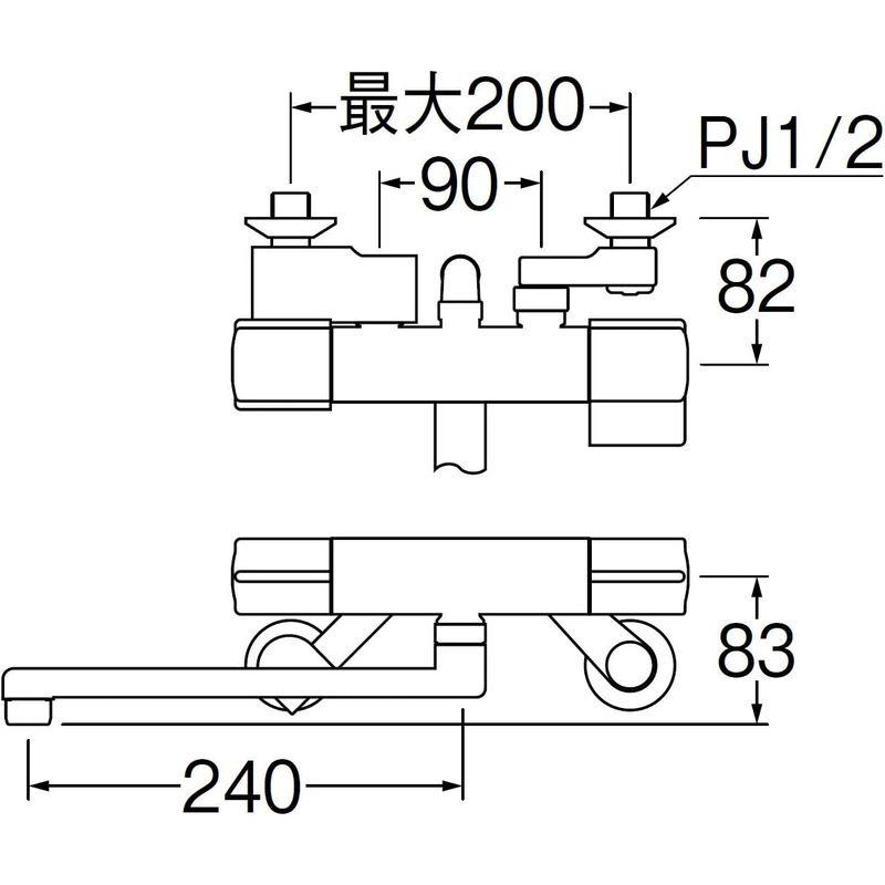 SANEI　サーモシャワー混合栓　SK18C-S9L24