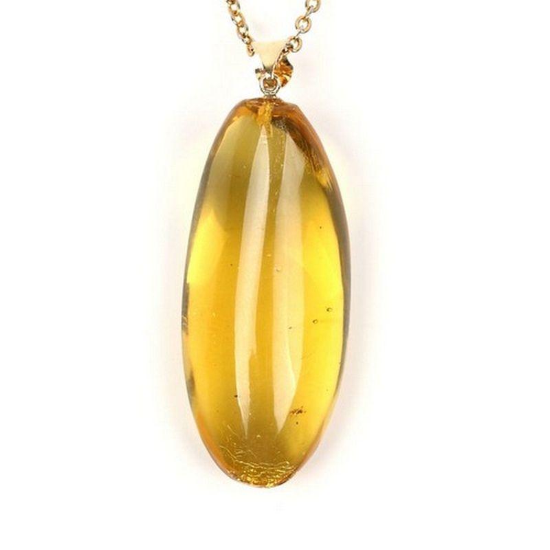 パターン 虫入り琥珀 ペンダントトップ ネックレス ブユ ブヨ ブト