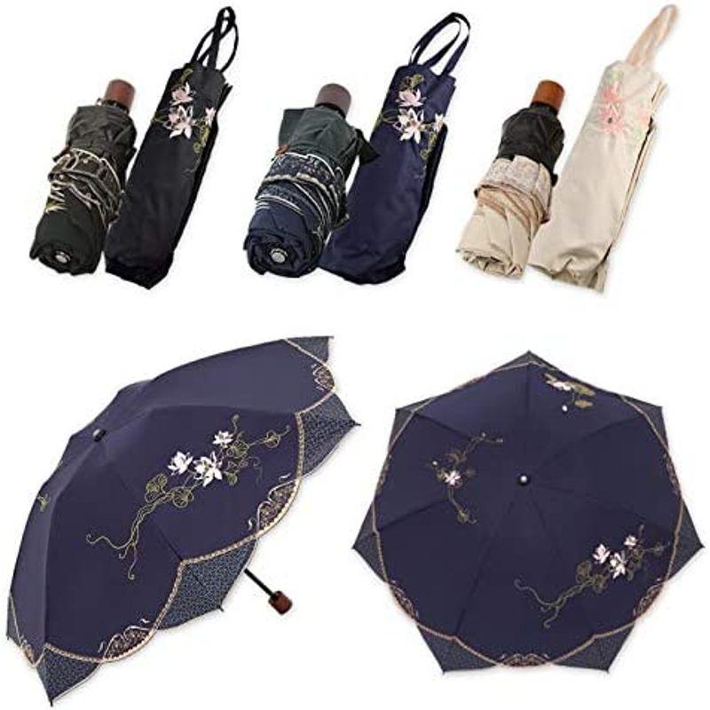 日傘 折りたたみ 遮光 遮熱 UVカット 3段折りたたみ日傘 晴雨兼用傘 2