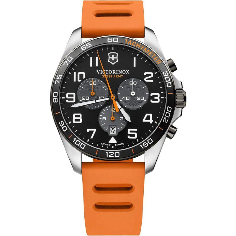 ポイントキャンペーン中 ビクトリノックス 腕時計 FIELDFORCE SPORT CHRONO ステンレスルチールケース(316L) ブラックダイヤル  オレンジラ