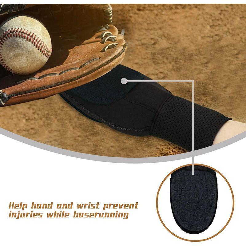Hikeen 野球用スライディングミット 耐久性スライディングミット 左右の手にフィットし、野球やソフトボールの指を安全に保護する（子供用）