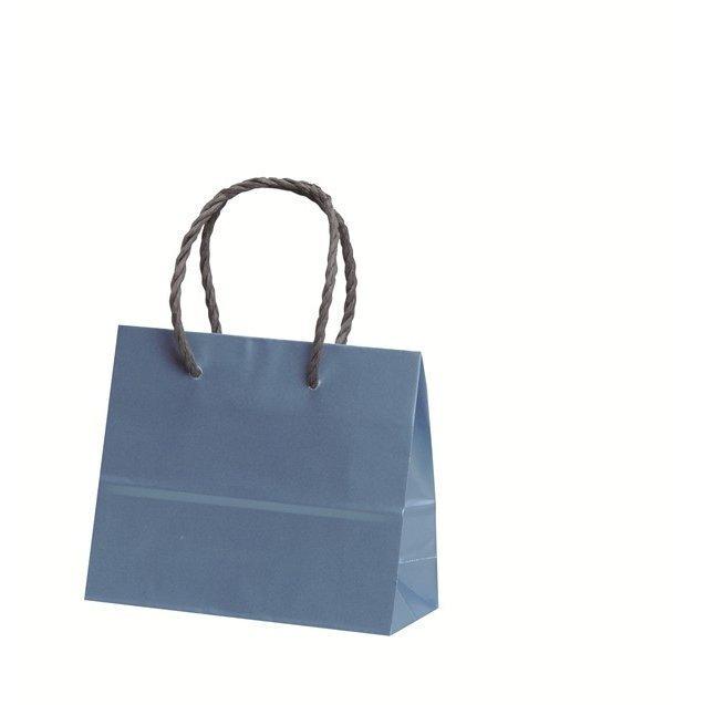 手提袋（手提げ紙袋） ミニ　ブルー　巾180×マチ65×高さ150mm（20枚セット）｜seibu-store｜02