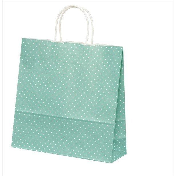 手提袋（手提げ紙袋） ＨＸ　水玉　ブルー　巾320×マチ110×高さ320mm（50枚セット）｜seibu-store｜02