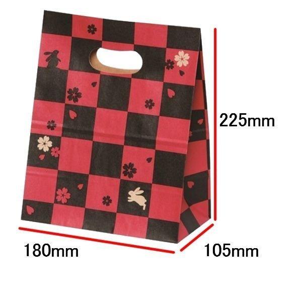 手提袋（手提げ紙袋） イーグリップ　M　華市松　巾180×マチ105×高さ225mm（50枚セット）｜seibu-store
