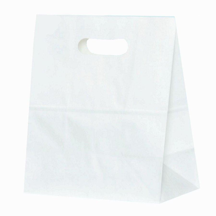 手提袋（手提げ紙袋）　イーグリップ　ＬL　白無地　巾230×マチ135×高さ270mm（500枚セット）