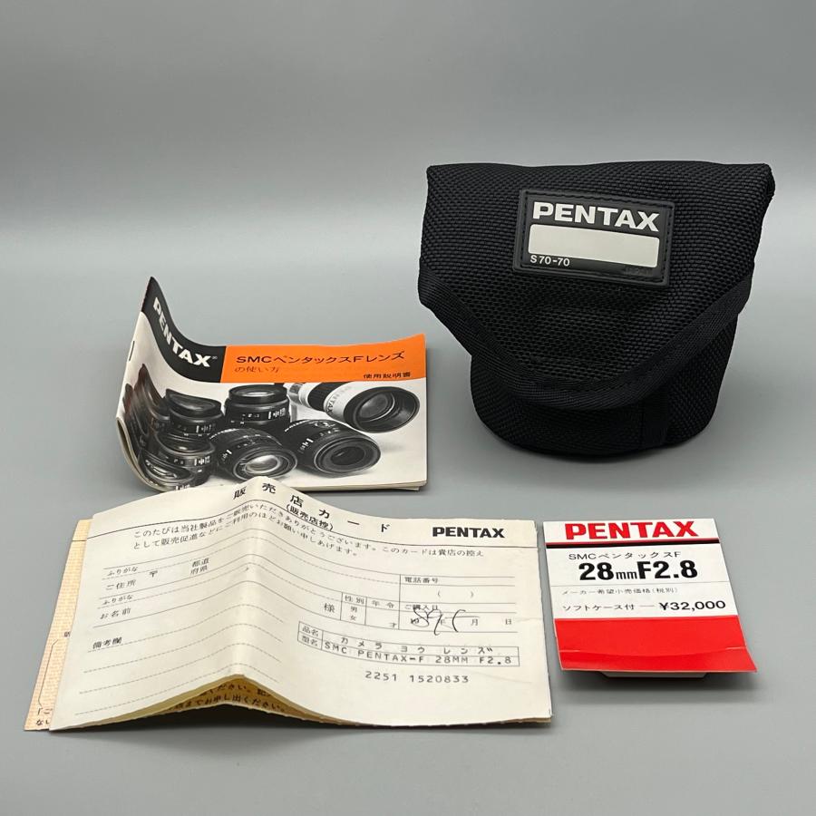 ペンタックス smc PENTAX-F 28mm F2.8 smcペンタックスF K