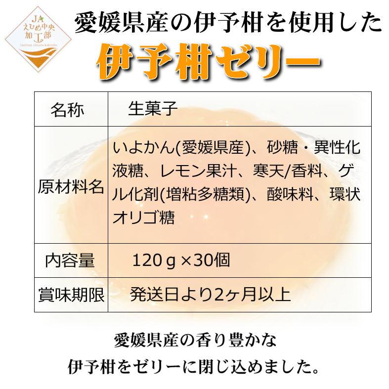伊予柑ゼリー 愛媛県産 120g&times;30個入 いよかん