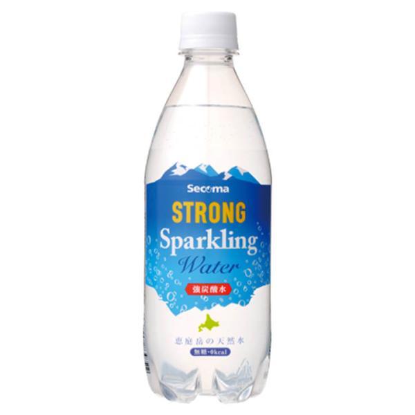 セイコーマート ストロングスパークリングウォーター 500ml 24本 セコマ 北海道 強炭酸水 純水 箱買い