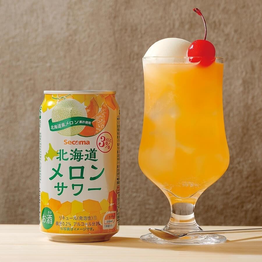 24本　北海道産メロン果汁　Secoma　北海道メロンサワー　350ml　3%　缶　チューハイ　酎ハイ　サワー　ハイボール　甘い　フルーツ｜seicomartonline｜04