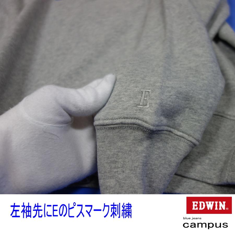 EDWIN エドウィン トレーナー メンズ 長袖 クルーネック スウェット 杢 