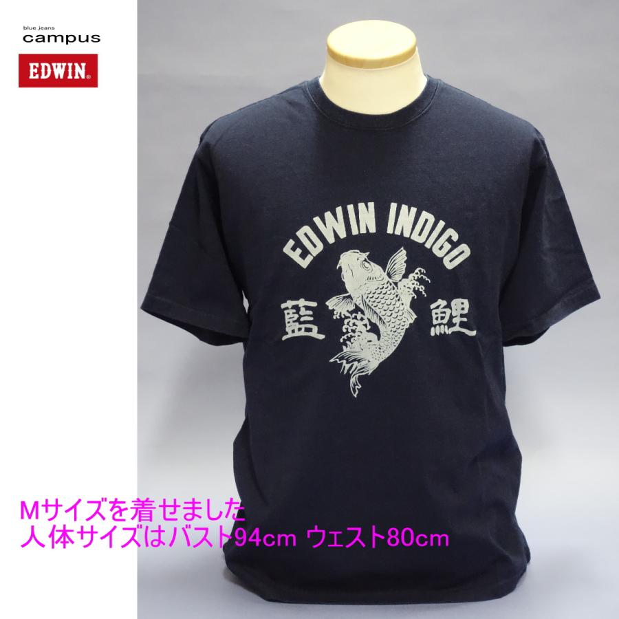 EDWIN（エドウィン） Tシャツ メンズ 半袖 インディゴ 藍染め EIN100