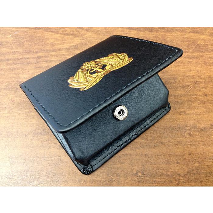 レザーコインケース(海軍士官軍帽前章) 海上自衛隊グッズ 自衛隊グッズ