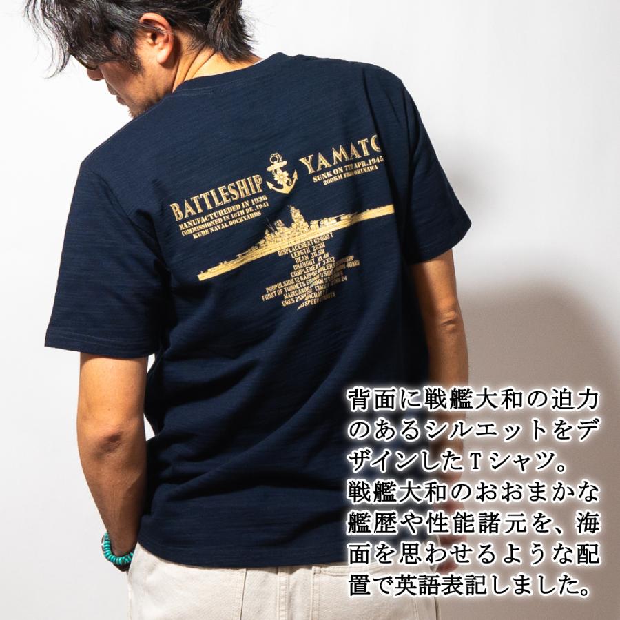 戦艦大和 グッズ Tシャツ ( [ 背中横姿 ]) YAMATO メンズ