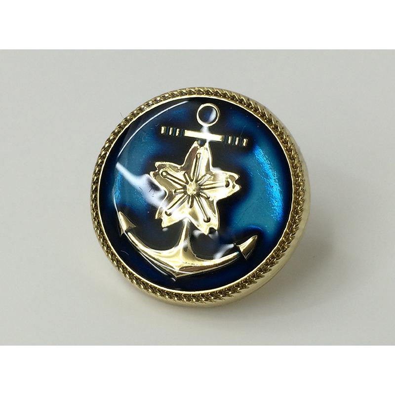 海上自衛隊グッズ ピンバッチ(桜イカリ・紺丸) 自衛隊グッズ ピンズ