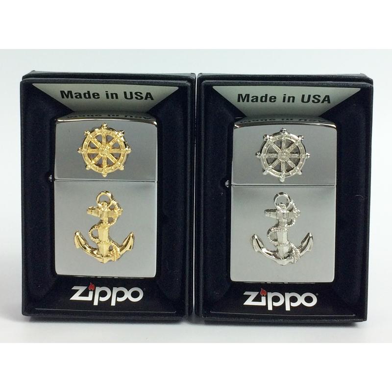 ZIPPO(イカリ＆舵輪)【海上自衛隊グッズ・自衛隊グッズ】ジッポライター　プレゼント　ギフト