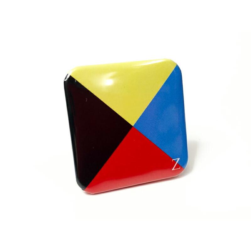 缶バッチZ旗【海上自衛隊グッズ・自衛隊グッズ】国際信号旗 シグナルフラッグ 旗 おしゃれ オシャレ |  | 01