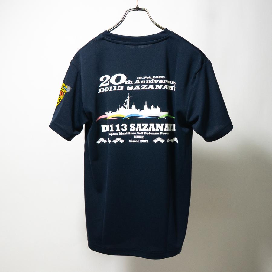 スピッツTシャツ　３０周記念　完全自注生産品　さざなみ　Mサイズ(お値下げ) Tシャツ 自衛隊グッズ【護衛艦さざなみ】旭日旗 海上自衛隊Tシャツ 和
