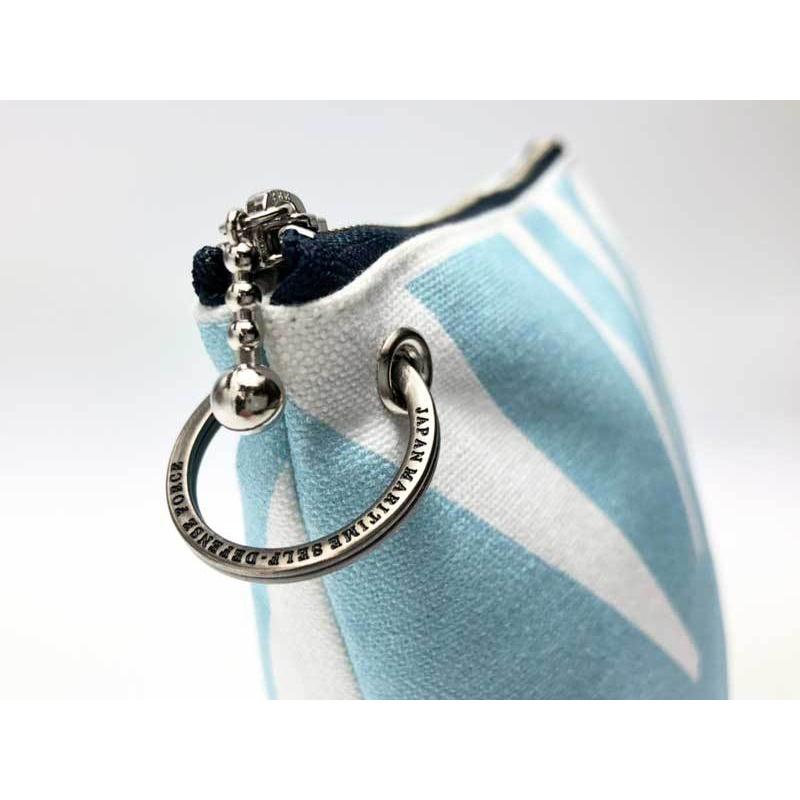 リング付き舟形ポーチ【軍艦旗(自衛艦旗)・水色】[HUG-はぐ-] |  | 06