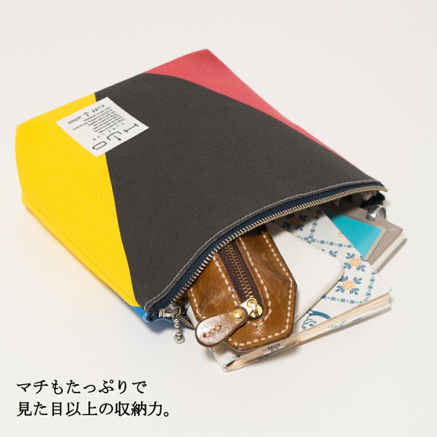 舟形ポーチ 【 旗ことば 「 Z旗 」 】[ HUG KURE LAB. -接ぐクレラボ
