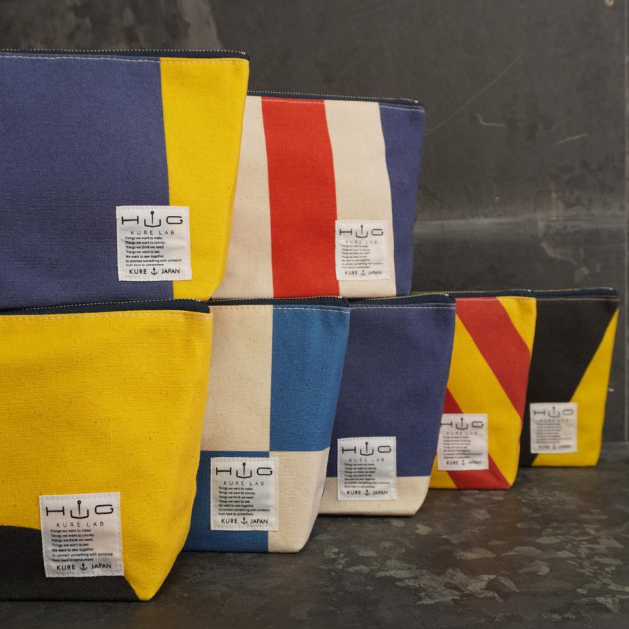 舟形ポーチ 【 旗ことば 「 Z旗 」 】[ HUG KURE LAB. -接ぐクレラボ- ] 日本製  土産 自衛隊 海上自衛隊 国際信号旗 |  | 09