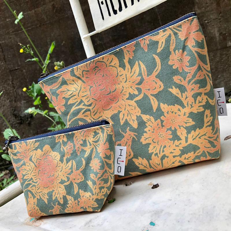 舟形ミニポーチ【入船山記念館 旧呉鎮守府司令長官官舎 金唐紙「洋館客室の虫たち」】[HUG-はぐ-] |  | 11