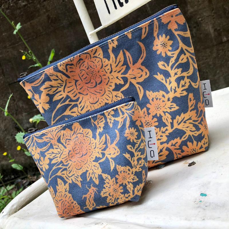 舟形ミニポーチ【入船山記念館 旧呉鎮守府司令長官官舎 金唐紙「洋館客室の虫たち」】[HUG-はぐ-] |  | 12