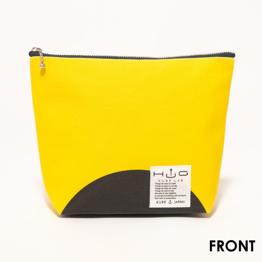 舟形ポーチ 【 旗ことば 「 I旗 」】[ HUG KURE LAB. -接ぐクレラボ-]   日本製 海上自衛隊 国際信号旗 富士金梅 呉市 土産 |  | 01