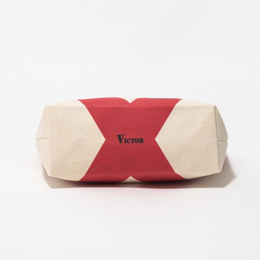 舟形ポーチ 【 旗ことば 「 V旗 」】[ HUG KURE LAB. -接ぐクレラボ-]   日本製 海上自衛隊 国際信号旗 富士金梅 呉市 土産 |  | 10