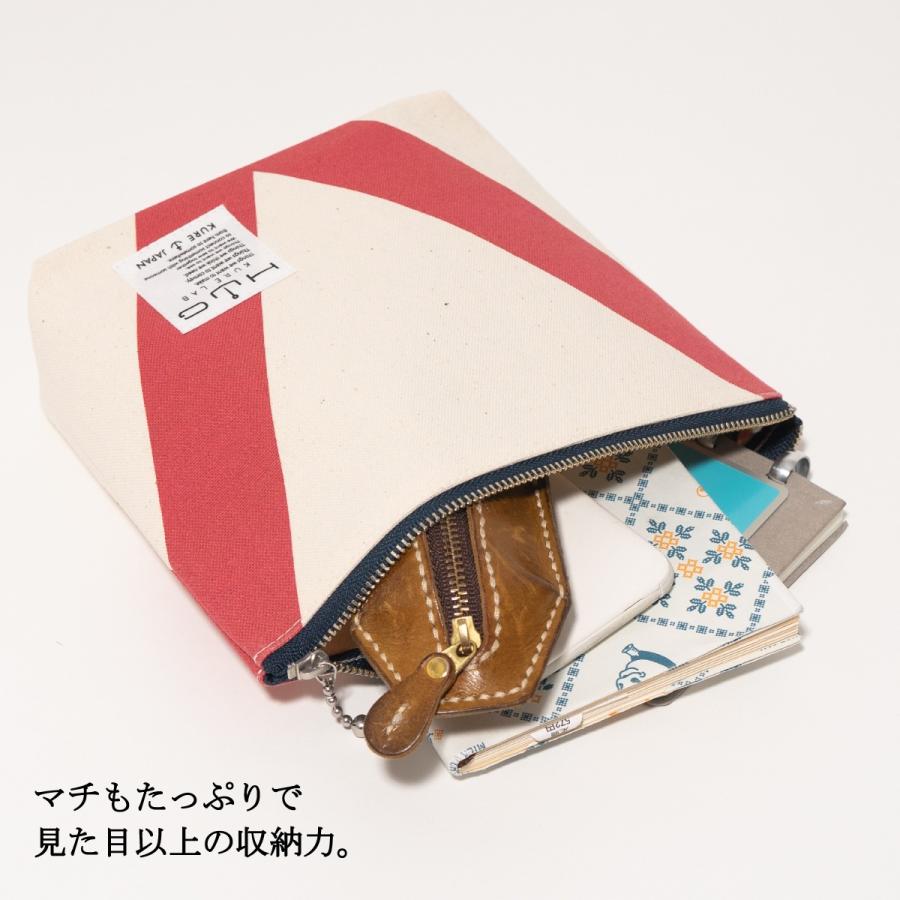舟形ポーチ 【 旗ことば 「 V旗 」】[ HUG KURE LAB. -接ぐクレラボ-]   日本製 海上自衛隊 国際信号旗 富士金梅 呉市 土産 |  | 16
