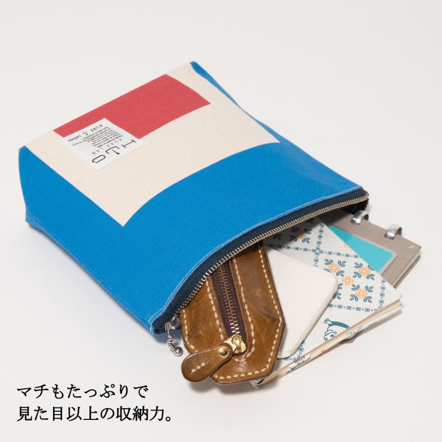 舟形ポーチ 【 旗ことば 「 W旗 」】[ HUG KURE LAB. -接ぐクレラボ-]   日本製 海上自衛隊 国際信号旗 富士金梅 呉市 土産 |  | 16