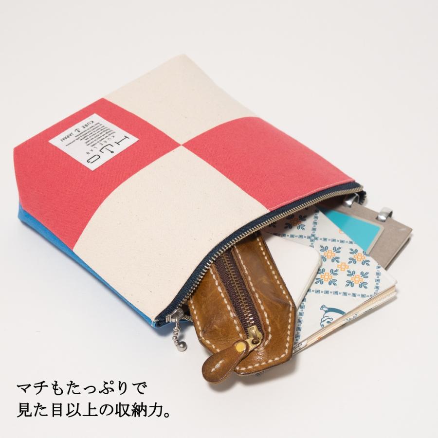 舟形ポーチ 【 旗ことば 「 UW旗 」】[ HUG KURE LAB. -接ぐクレラボ-]   日本製 海上自衛隊 国際信号旗 富士金梅 呉市 土産 |  | 17