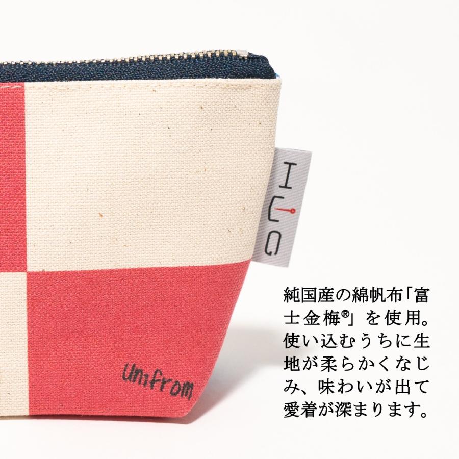 舟形 ミニ ポーチ 国際信号旗 旗ことば 「 UW旗 」[ HUG KURE LAB. -接ぐクレラボ-] 日本製 海上自衛隊 富士金梅 国産 帆布 呉市 職人 手作り ギフト プレゼント |  | 06