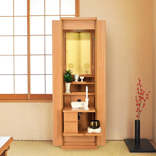 誓願堂 創価学会 仏壇 コンパクト エクレア ライトオーク 手動 特装御