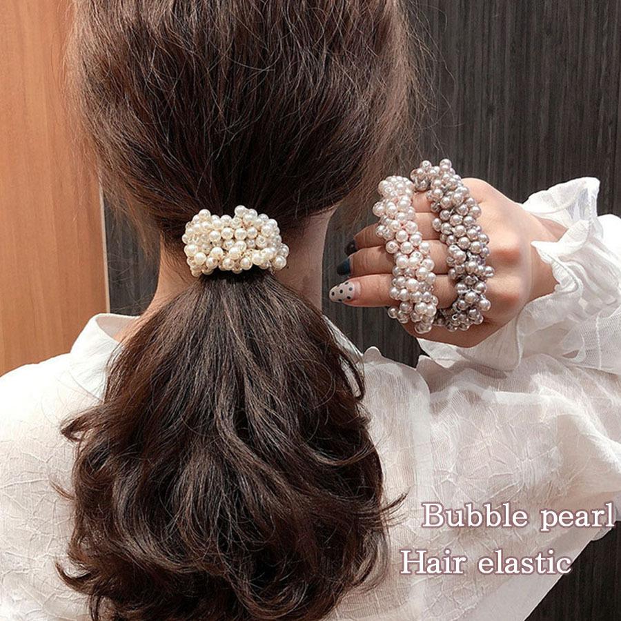 パールヘアゴム キラキラ ヘアアクセサリー かわいい 正規通販 ゴールド オシャレ 大人 大人っぽい 髪飾り メール便送料無料 エレガント 上品