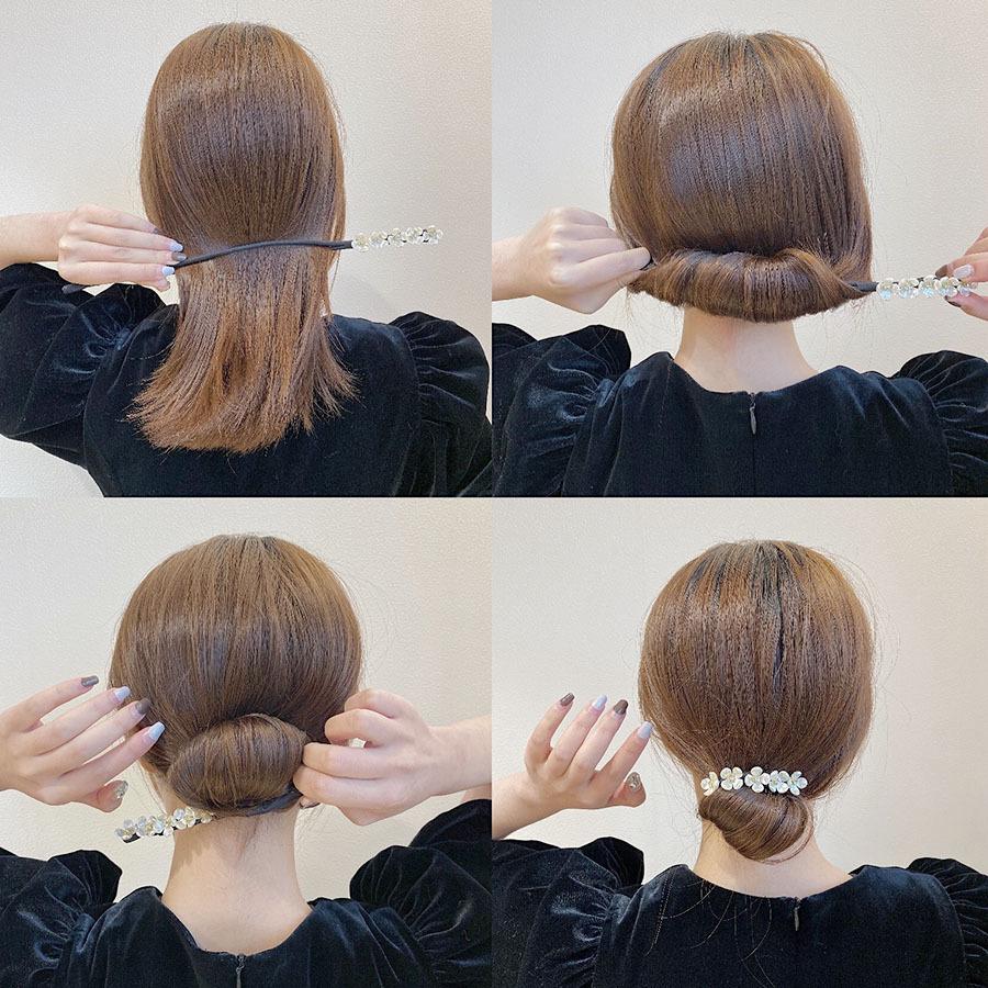 お団子ヘア シニヨン ヘアアレンジスティック ヘアピン 簡単 真珠 ヘアメーカー ヘアアクセサリー 髪飾り 上品 メール便送料無料 Tzsp028hc Seiheishop 通販 Yahoo ショッピング