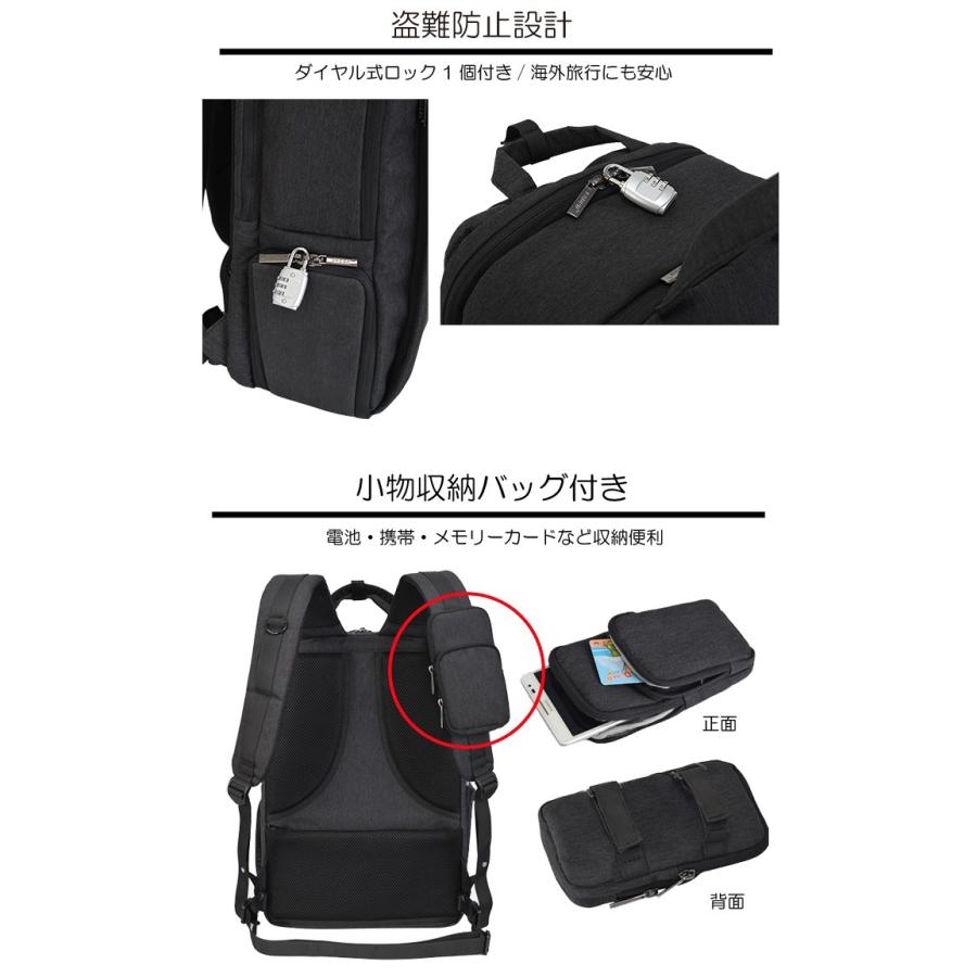 カメラバッグ 一眼レフリュック カメラリュック リュックサック 旅行バッグ 登山 トラベル 撥水 防水カバー インナーケース USBポート 大容量  2層 送料無料