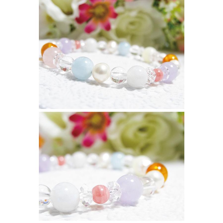 インカローズ＊アクアマリン＊ラベンダー愛情、富、老化防止、良縁結婚パワーストーン インカローズ＊アクアマリン＊ラベンダー愛情、富、老化防止