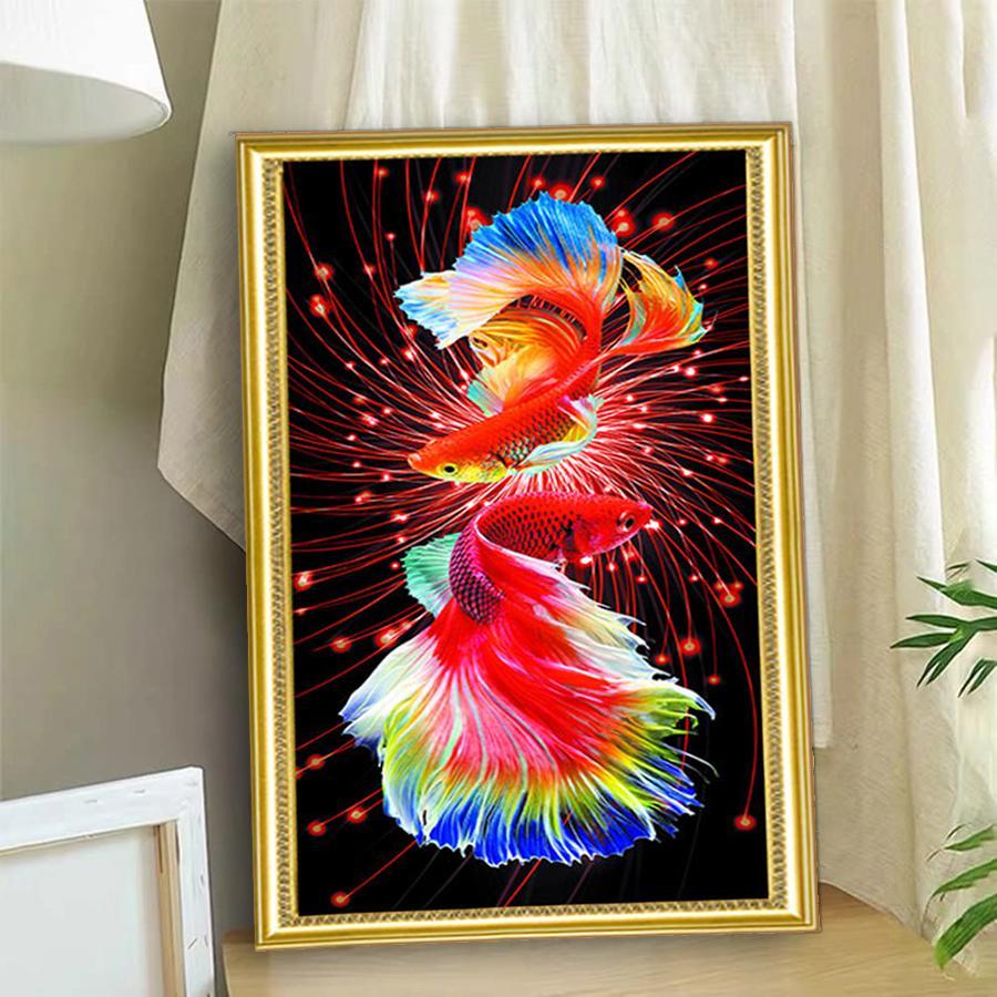 クロスステッチ キット 金魚 うお座 刺繍キット 魚 アート