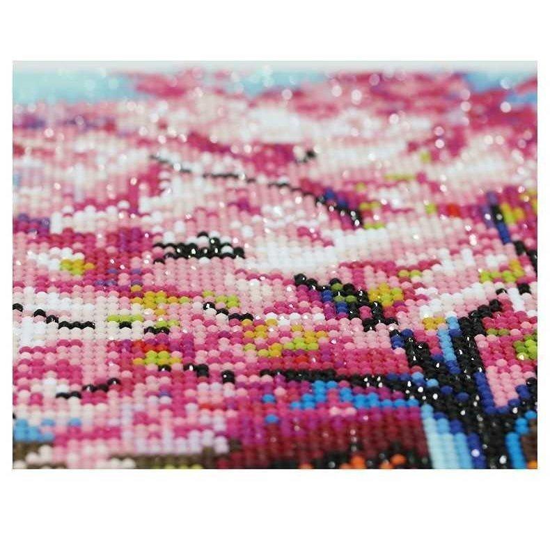 5D ダイヤモンド アート かわいい 猫 モナリザ 刺繍キット ビーズ絵画