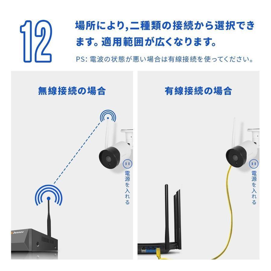 JENNOV 防犯カメラ セット 屋外 家庭用 2台セット ワイヤレス wifi