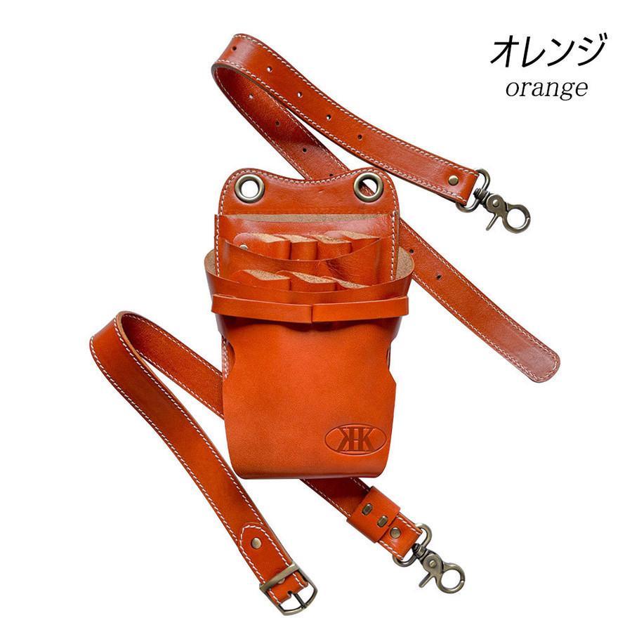 シザーケース 美容師 プロ トリマー 両面 本革 ハサミ 7丁 大