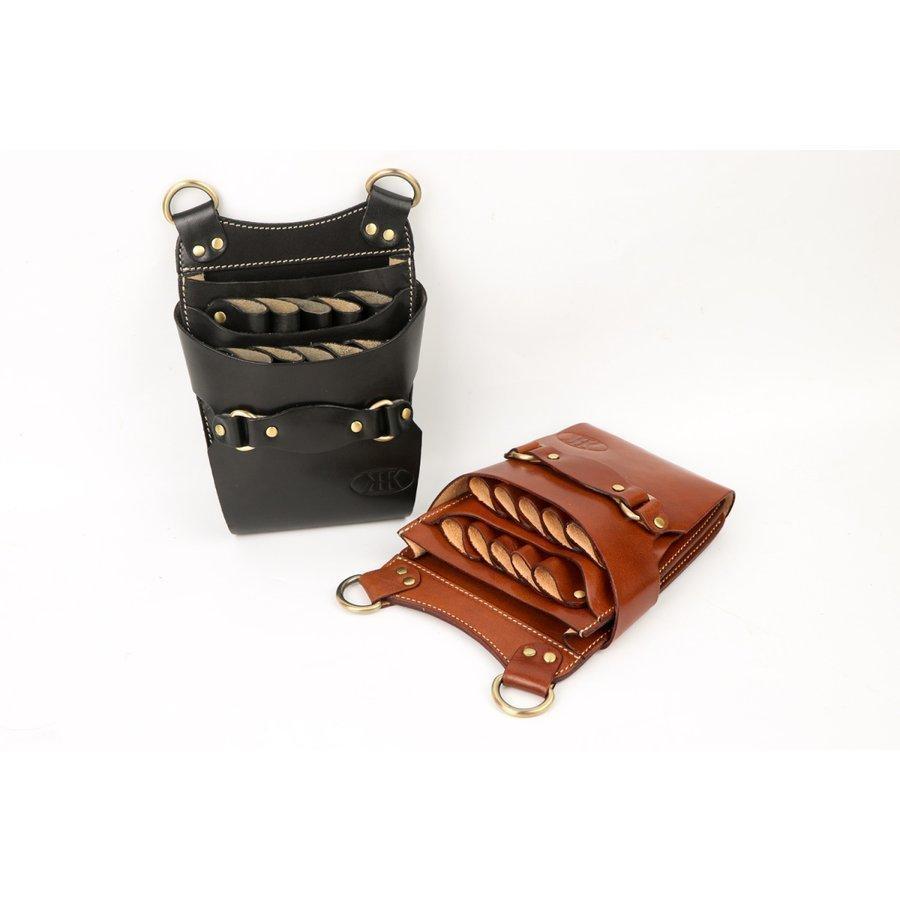 シザーケース シザーバッグ 美容師 理容師 10丁入り 本革 肩掛け