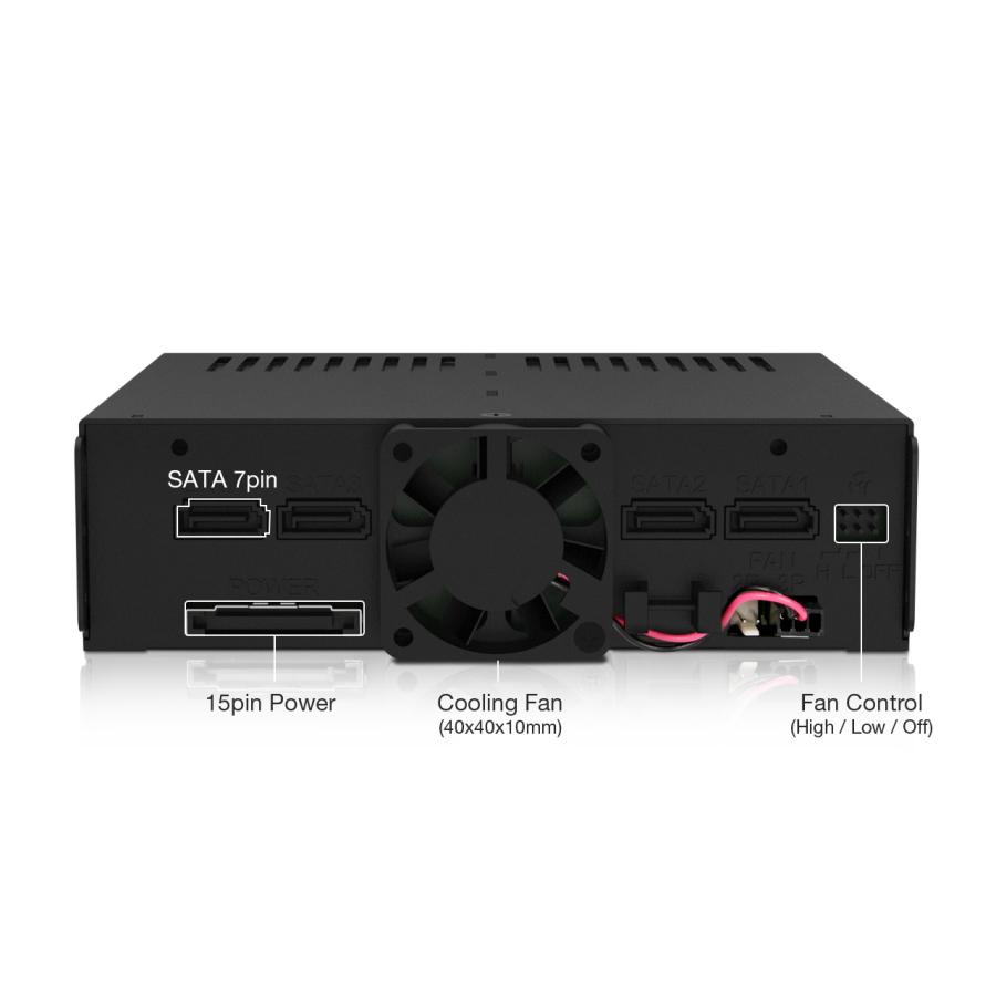 Icy Dock | MB324SP-1B リムーバブルケース 4 x 2.5 インチ SAS / SATA HDD / SSD 搭載可能 5インチベイサイズ_10