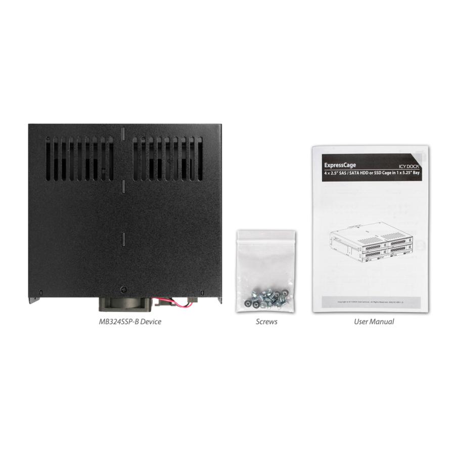 Icy Dock | MB324SP-1B リムーバブルケース 4 x 2.5 インチ SAS / SATA HDD / SSD 搭載可能 5インチベイサイズ_12